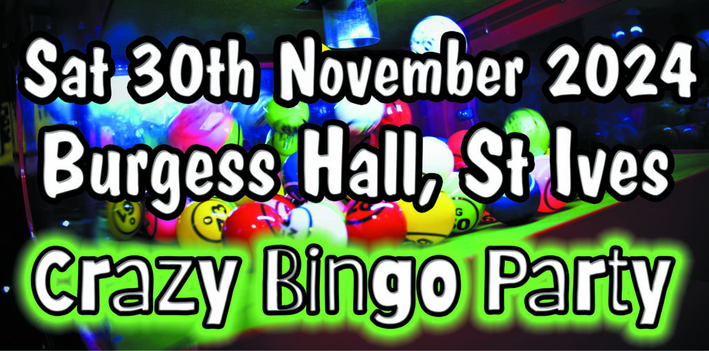 Crazy Bingo Party - 30th November - The Burgess Hall, St Ives